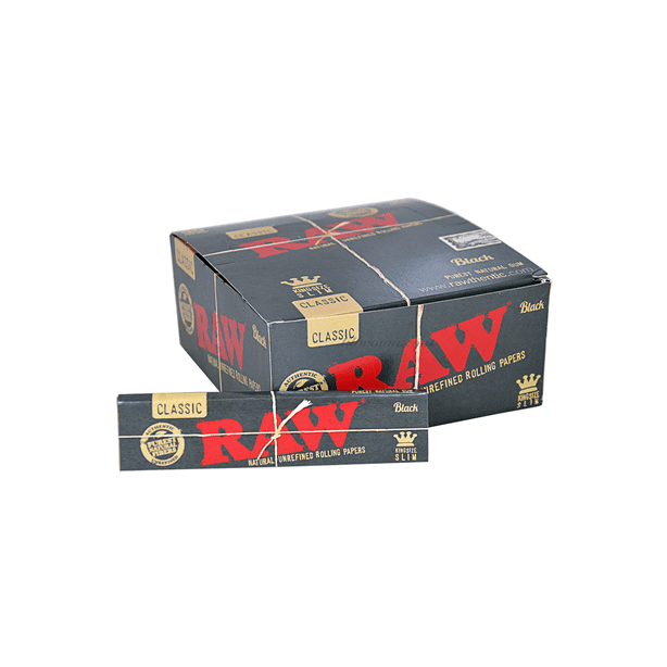 Wholesale RAW Black Classic King Size Slim Natural Unrefined R-Paper 