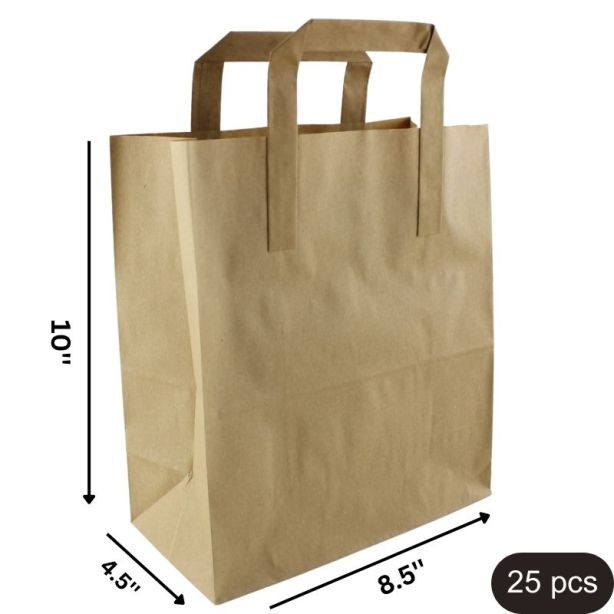 Wholesale Brown Kraft Paper Takeaway Bags