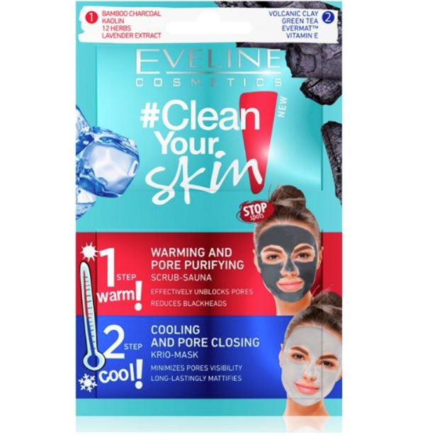Wholesale Eveline Clean Your Skin 2 Steps Scrub Sauna And Krio Face Mask 
