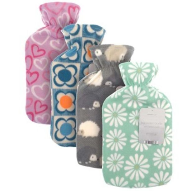 Wholesale Hot Water Bottles with Printed Fleece Cover