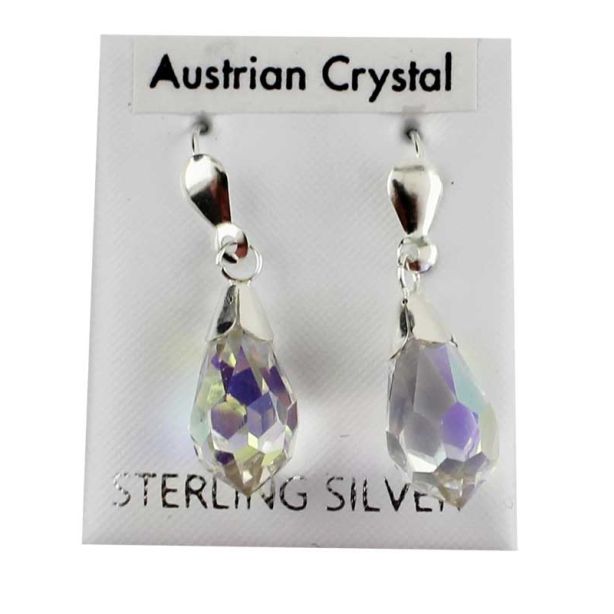Wholesale Sterling Silver Austrian Crystal Droplet Earring