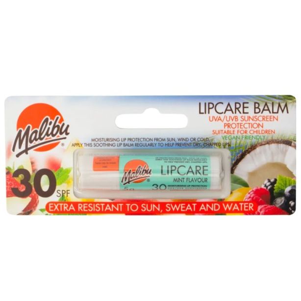 Malibu SPF 30 Lip Care Balm - Mint Flavour (5g)
