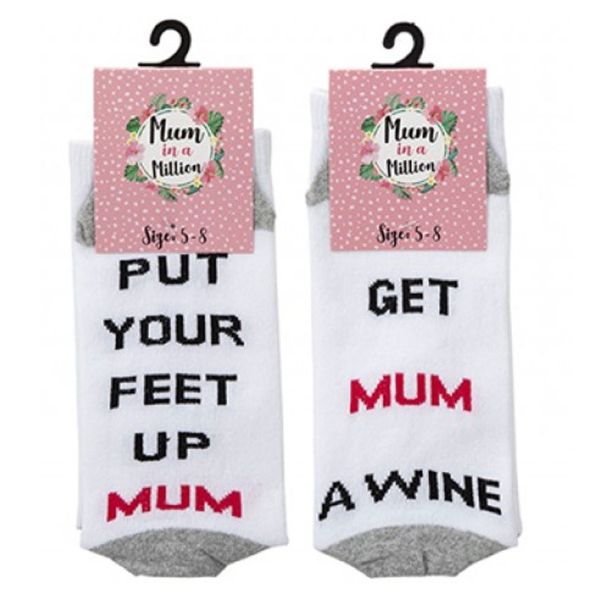 Mum Socks in 2 Assorted Designs 