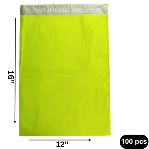 Wholesale Neon Green Polythene 60mu Peel & Seal Mailing Bags