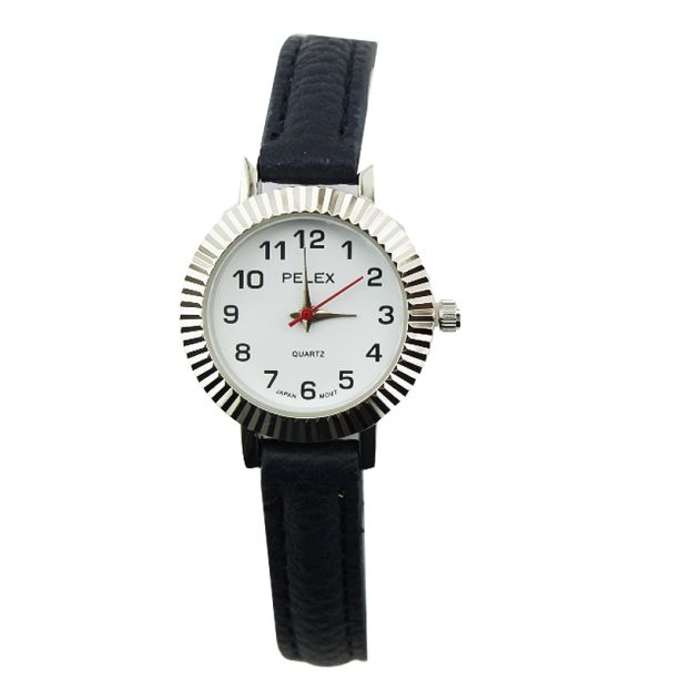 Wholesale Pelex Ladies Round Dial Faux Leather Strap Watch 