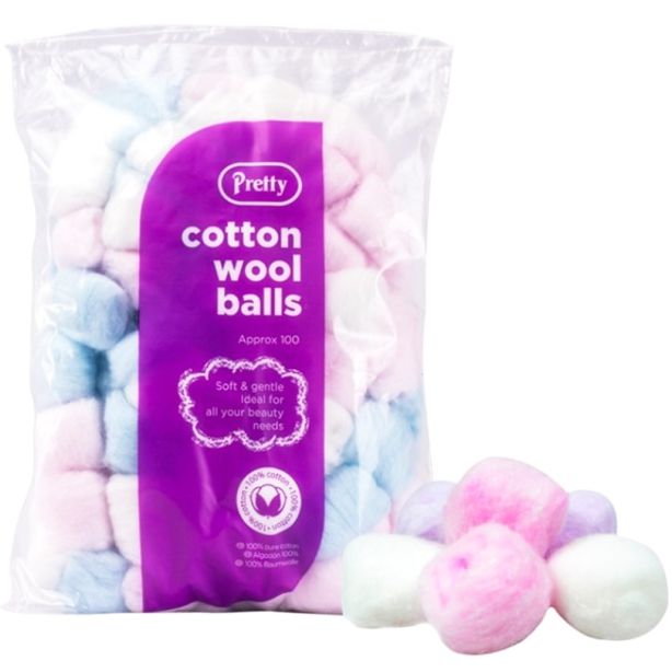 Pretty Cotton Wool Balls - Assorted Colours