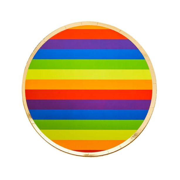 Rainbow Paper Plates 8 Pack