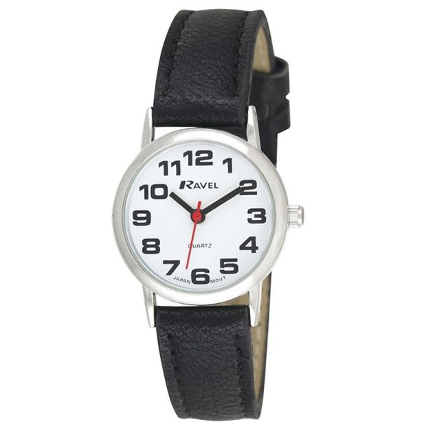 Wholesale Ravel Ladies Classic Strap Watch - Black & Silver