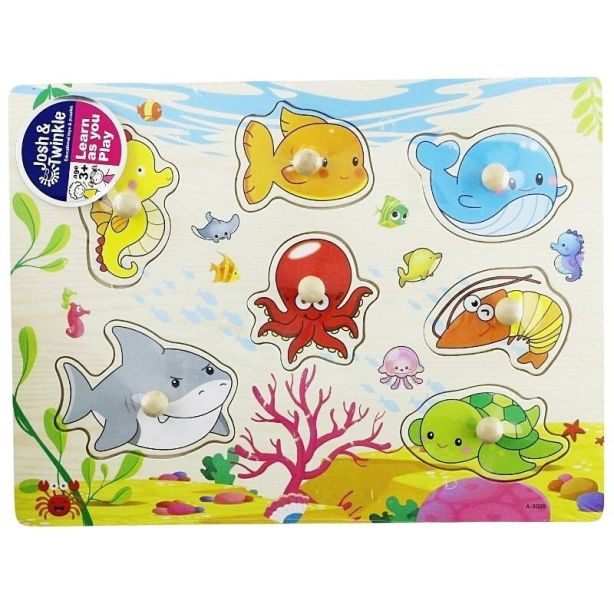 Wooden Under The Sea Matching Educational Toy/Puzzle 