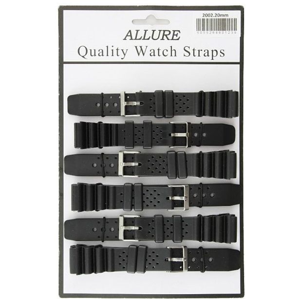 Wholesale Allure Casio Replacement Watch Straps - Black - 20mm