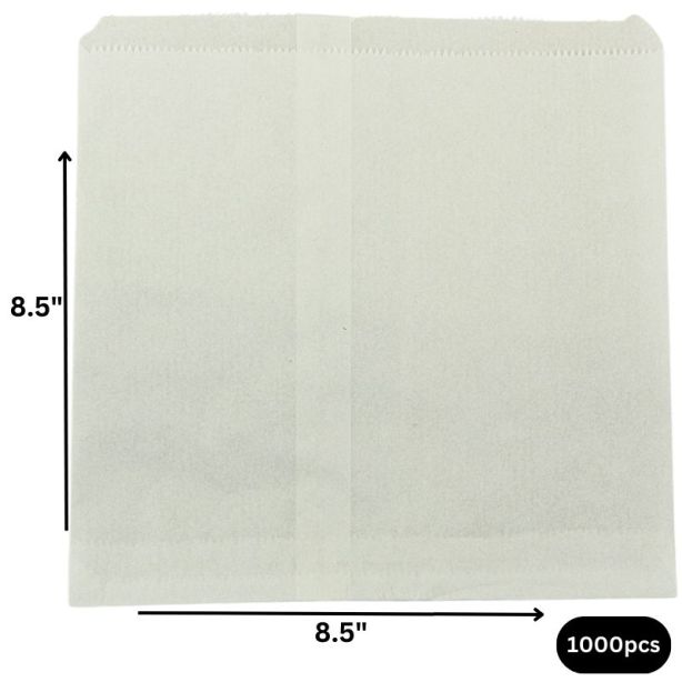 Wholesale Grease Proof Paper Bags 8.5" x 8.5" (1000pcs)