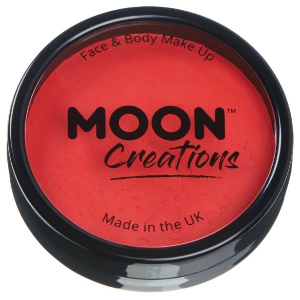Wholesale Moon Creations Face & Body Paint Cake Pot - Bright Red 