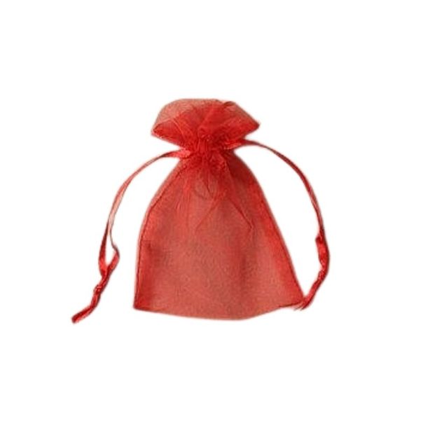 Wholesale Organza Gift Bag - Red (7x5cm)