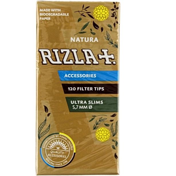 Wholesale Rizla Ultra Slim Biodegradable Tips - 20 Packs