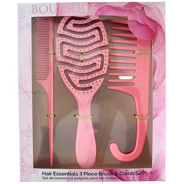 Wholesale Royal Cosmetics Boutique 3 Piece Brush & Comb Set
