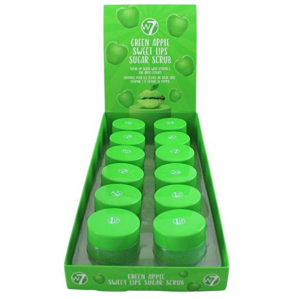 Wholesale W7 Green Apple Sweet Lips Sugar Scrub 