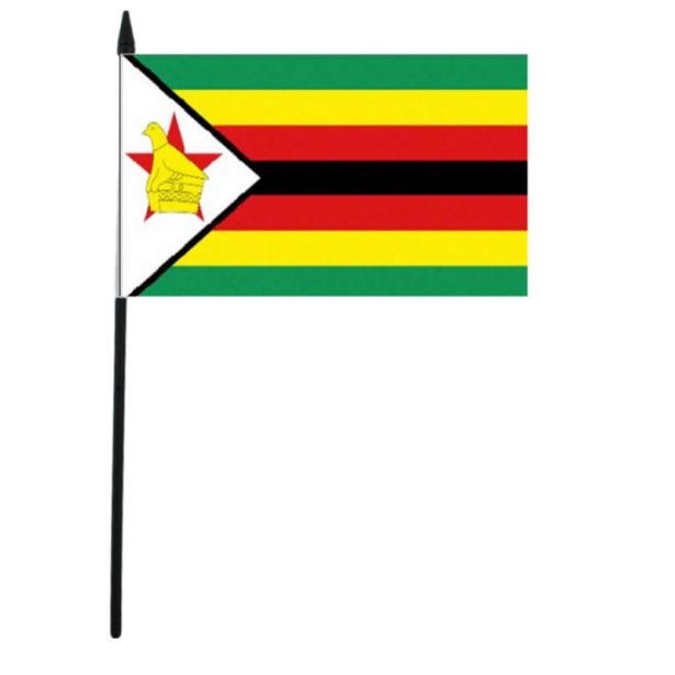 Zimbabwe Hand Flag - 12" x 18"