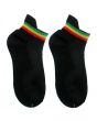 Rasta Stripes Black Trainer Socks