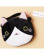 Wholesale Round Soft Fabric Cat Face Shaped Purse With Strap 