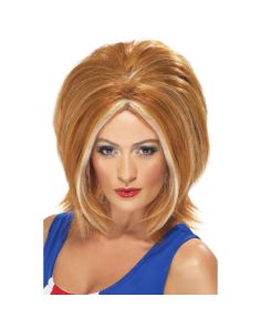 Girl Power Wig With Blonde Streaks - Ginger