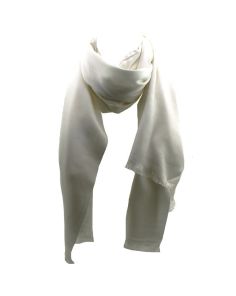 Ladies' Pashmina Scarves With tassels  - White