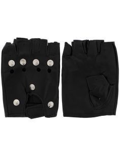 Wholesale Conical Studded Fingerless Gloves - M