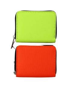 Wholesale Neon Fabric Zip Coin Purse - Assorted Colours 