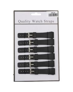 Allure Silicone Watch Straps - Black - 20mm