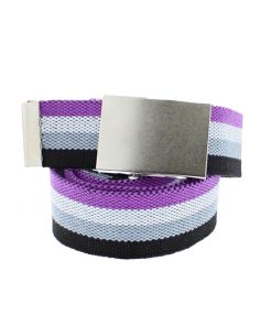 Asexual Canvas Webbing Belt With Sliding Buckle 