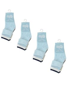 Babies Plain Socks (3 Pair Pack) - Assorted Colours 