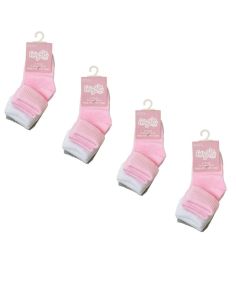 Baby Girls Plain Socks (3 Pair Pack) - Assorted Colours 
