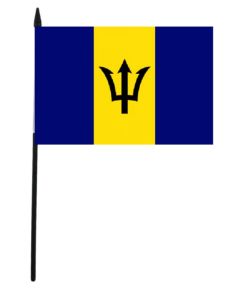 Barbados Hand Flag - 12" x 18"