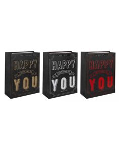 Wholesale Happy Birthday To You Design Gift Bags - Medium(Assorted)
