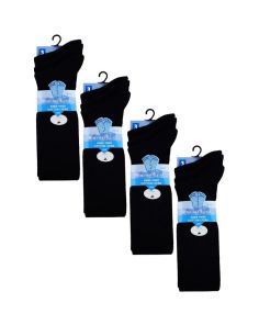 Wholesale Black Knee High School Socks - Fresh Feel (3 Pair Pack) - (UK - 4-7)