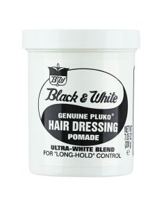Wholesale Black & White Genuine Pluko Hair Dressing Pomade 7.05oz 