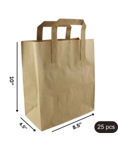 Wholesale Brown Kraft Paper Takeaway Bags