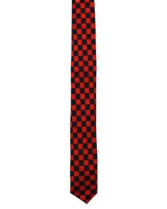 Chequered Red & Black Tie