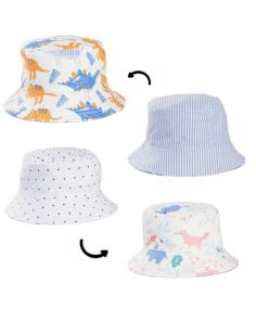 Children's Reversible Assorted Designs Bucket Hat (6-12months/1-2yrs)
