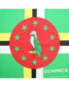 Dominica Flag Print Bandanas (With Writing)