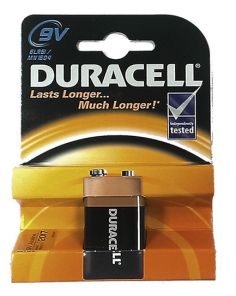 Duracell Alkaline Batteries- 9v
