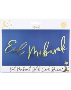 Eid Mubarak Gold Foil Banner - 2m 