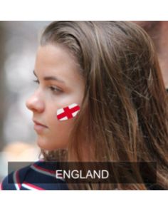 Wholesale England Flag Face Sticker - Pack of 2 Stickers 