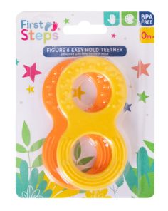 First Steps Figure 8 Easy Hold Soothing Teethers (Pack of 2)