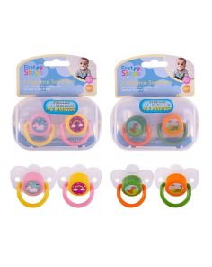 First Steps Daytime Soothers With Steriliser Box (2PK) - Assorted