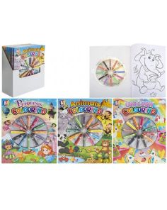 Girls A4 Colouring Book With 12 Crayons - Assorted 