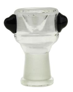 Wholesale Glass " Black Ears" Cone 14mm Bowl Pipe - Female (5 cm) 
