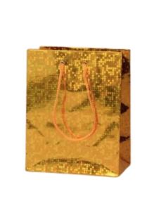 Wholesale Gold holographic paper gift bag-15x12x6cm 