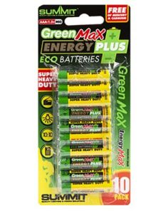 Green Max Energy Plus AAA Batteries (Pack of 10)