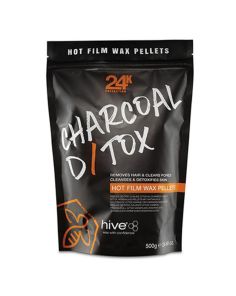 Wholesale Hive of Beauty 24k Charcoal D/Tox Hot Film Wax Pellets 