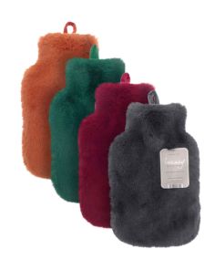 Hot Water Bottles with Super Luxury Faux Fur Cover - Assorted Colours